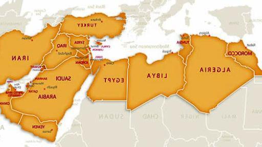 中东和北非研究地图